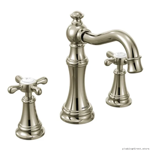 Moen TS42114NL Polished Nickel Widespread Bathroom Faucet - Elegant Design