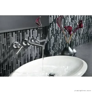 Brushed Nickel Wall Mount Bathroom Faucet Trim - Moen TS43003BN