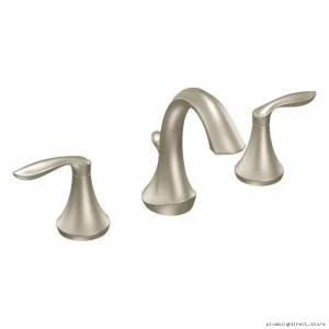 Eva High-Arc Widespread Bathroom Faucet: Brushed Nickel Finish - TV6420BN Moen