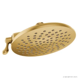 Moen Velocity Eco-Friendly 2-Function 8-Rainshower Shower Head in Brushed Gold