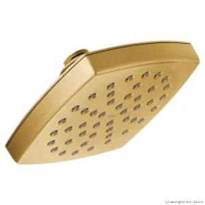Brushed Gold Rain Shower Head by Moen Voss Series