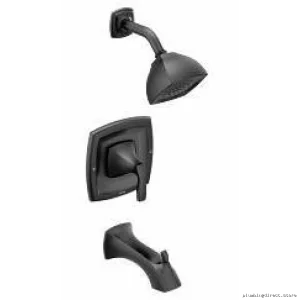 Moen Voss Eco Tub & Shower Trim with Posi-Temp Tech - Matte Black T2693EPBL