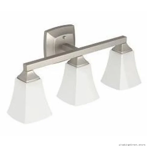 Modern 3-Light Brushed Nickel Wall Sconce - Moen Voss Collection