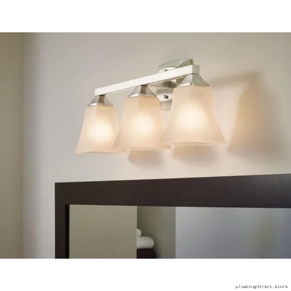 Modern 3-Light Brushed Nickel Wall Sconce - Moen Voss Collection - Image 3