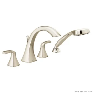 Voss Roman Tub Faucet Trim & Hand Shower - Polished Nickel Finish T694NL Moen