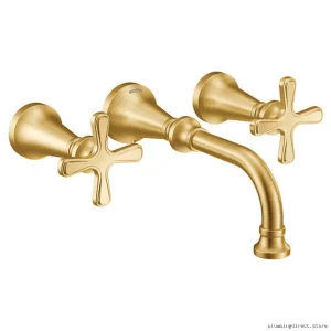 Moen Wall Mount Bathroom Faucet Trim - Brushed Gold Finish TS44105BG