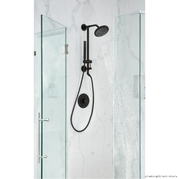 moen water-saving rainfall showerhead matte black eco-friendly high-pressure design - Image 2