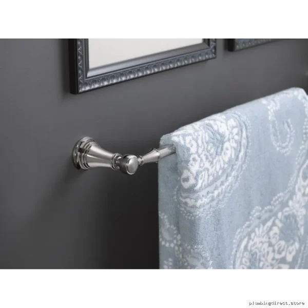 Moen Weymouth 24-Inch Matte Black Bathroom Towel Bar YB8424BL - Image 2