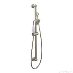 Moen Weymouth Brushed Nickel Eco-Friendly Single-Function Handheld Shower S12107EPBN