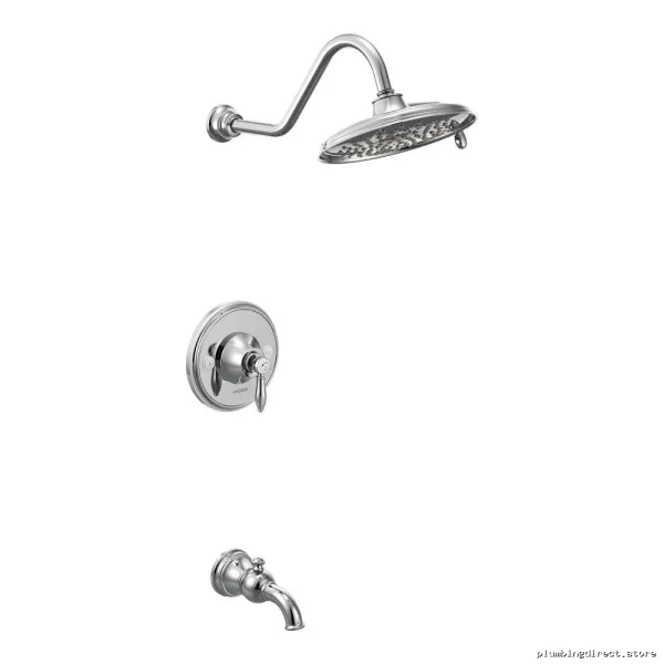 Moen Weymouth Chrome Tub & Shower Trim - Eco-Performance, Posi-Temp Control