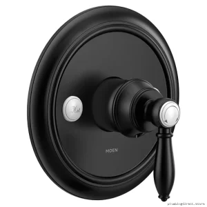 Moen Weymouth M-Core 3 Valve Trim Matte Black - Modern Bathroom Upgrade UTS33101BL