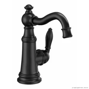 Moen Weymouth Matte Black Bar Sink Faucet – Modern Durable Design
