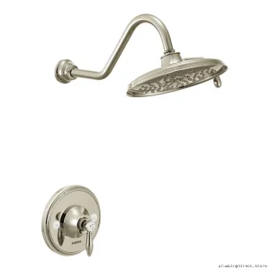 Moen Weymouth Polished Nickel Shower Trim - Eco-Performance, Posi-Temp Control