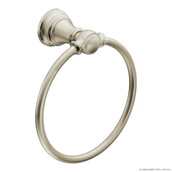 Moen Weymouth Polished Nickel Towel Ring - YB8486NL Bath Fixtures Stainless Steel