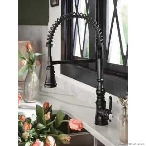 Moen Weymouth Professional Pre-Rinse Kitchen Faucet with Pulldown Spray - Matte Black S73104BL