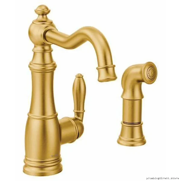 Moen Weymouth Pull-Down Kitchen Faucet with Brushed Gold Finish