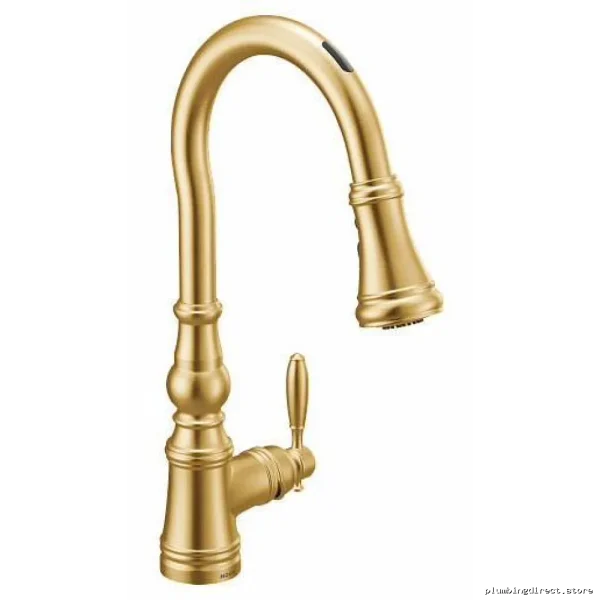Moen Weymouth Smart Motion Control Kitchen Faucet - Pulldown Spray Touchless Brushed Gold - Image 3