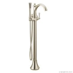Wynford Polished Nickel Floor-Mounted Tub Faucet by Moen
