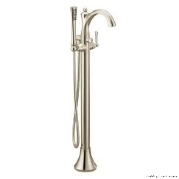 Wynford Polished Nickel Floor-Mounted Tub Faucet by Moen