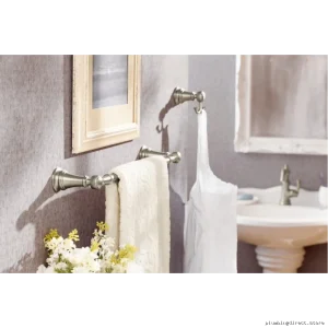 Moen YB8418BG Brushed Gold 18-Inch Bathroom Towel Bar in Weymouth Style