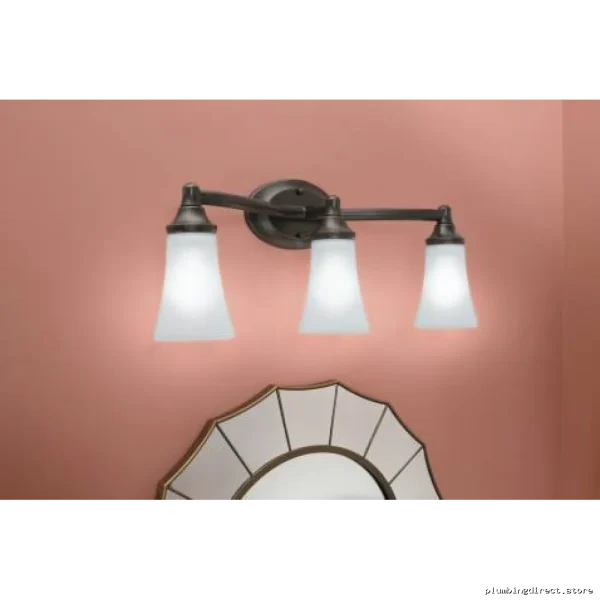 Moen Bronze Wall Sconce with Triple Glass Globes YB2863ORB - Image 2