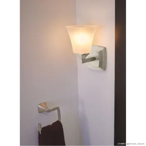 Elegant Brushed Nickel Wall Sconce - Voss 1-Globe Design, Moen YB5161BN