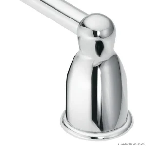 Chrome Towel Bar Wall Mounting Posts - Moen YB8000CH