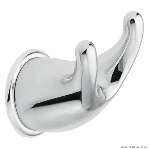 Moen YB8003CH Chrome Mason Double Hook for Robes & Towels