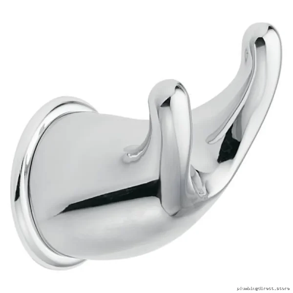 Moen YB8003CH Chrome Mason Double Hook for Robes & Towels