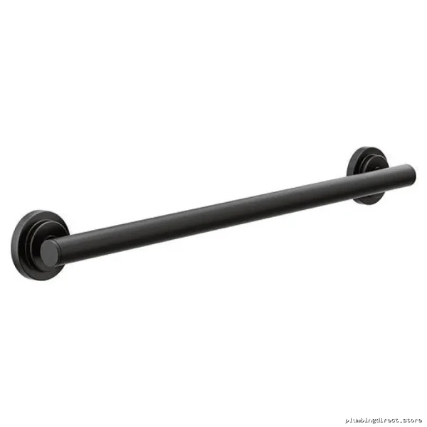 Moen YG0724BL Matte Black ISO 24-Inch Stylish Bathroom Safety Grab Bar