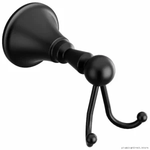 Black Robe Hook by Momenti - Space-Saving Wall Mount MM0BK RIOBEL