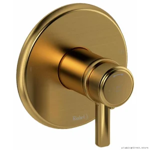 Momenti Brushed Gold 2-Function Thermostat Valve Trim - TMMRD44JBG RIOBEL