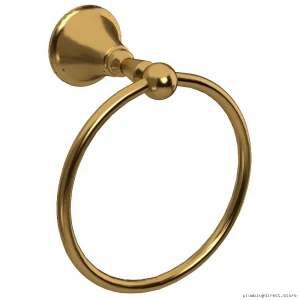 Momenti Brushed Gold Towel Ring - Elegant Bathroom Accessory