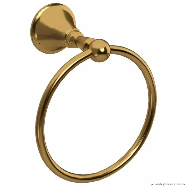 Momenti Brushed Gold Towel Ring - Elegant Bathroom Accessory