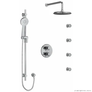 Chrome Thermostatic Ceiling Shower Faucet - Momenti KIT446MMRDJC-6 by RIOBEL