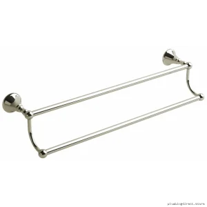 Momenti 24-Inch Double Towel Bar - Polished Nickel Bathroom Accessory