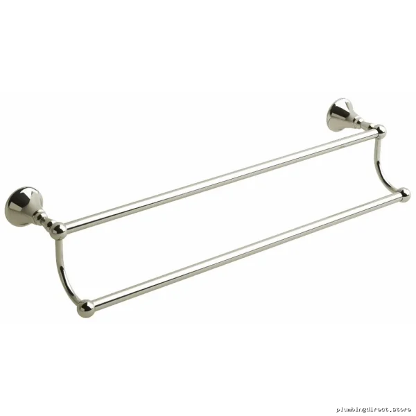 Momenti 24-Inch Double Towel Bar - Polished Nickel Bathroom Accessory