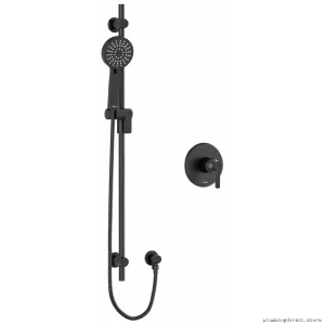 Momenti Pressure Balance Shower Faucet | Sleek Black Design MMRD54JBK-EX