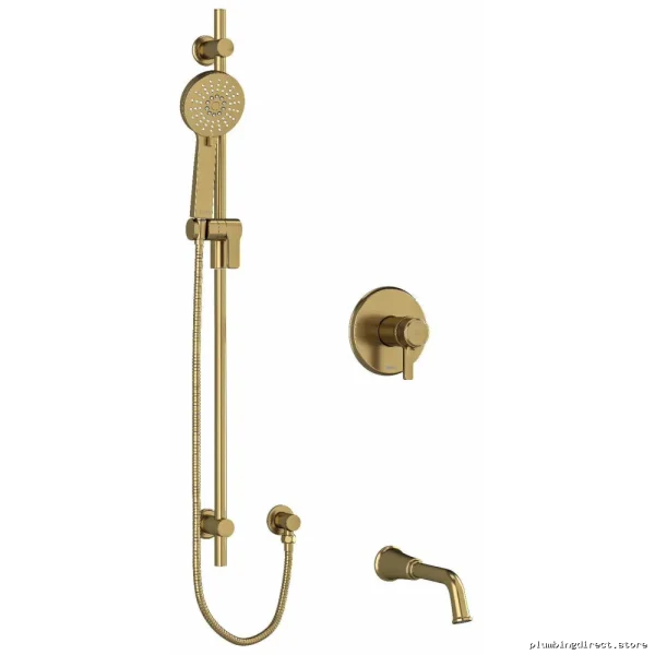 Momenti Thermo-Tub/Shower Mixer Kit with Expandable Pex Fittings - Golden Finish