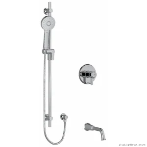 Momenti Thermostatic Tub & Shower Faucet with PEX Expansion Ready - Chrome Finish