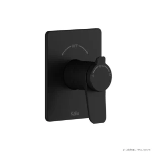 Moroka 2-Way Aquatonik Coaxial Valve with Diverter & Round Trim - High-Performance Matte Black BF1940-160