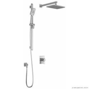 Moroka Chrome Thermostatic Shower with Coaxial Wall-Mount Arm