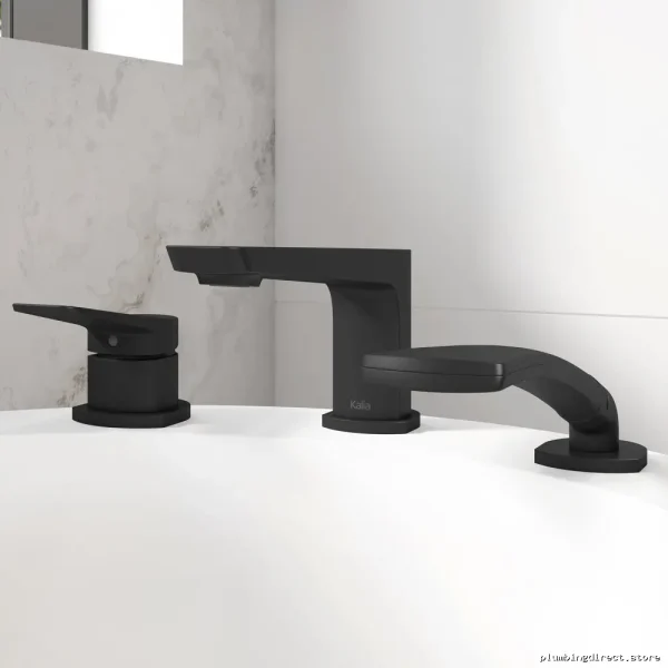 Moroka 3-Piece Deck Mount Tub Filler w/ Handheld Shower - Matte Black BF1917-160 Kalia