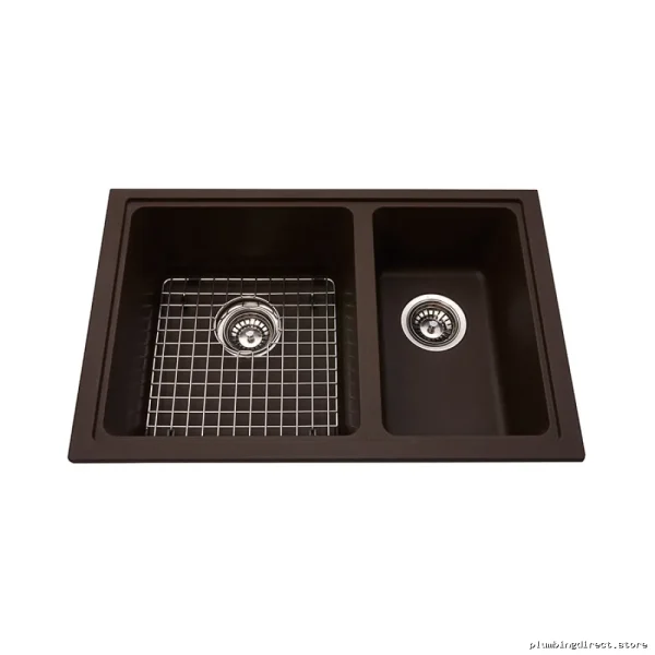 Mythos 1 3/4 Bowl Sleek Granite Undermount Sink - Espresso KGDC2RU-8ES Kindred