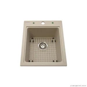 Mythos 1 Bowl Drop-In Granite Sink | Champagne KGSL2017-8CH Kindred | Durable Granite & Stylish Design