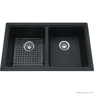 Mythos 2 Bowl Granite Sink Undermount Design – Onyx KGD2U-9ON Kindred