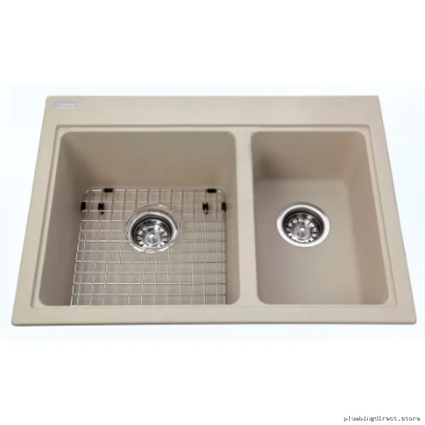 Mythos Contemporary Drop-In Granite Kitchen Sink - Oyster Model KGDC2027R with One-Bowl Design