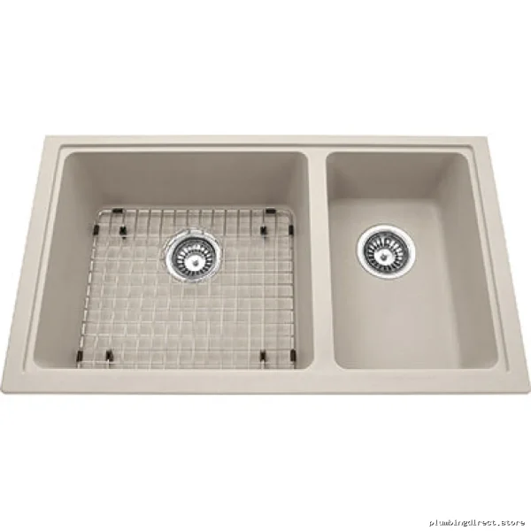 Undermount Granite Sink 1-3/4 Bowl Champagne Color - Mythos KGDC2RU-8CH Kindred