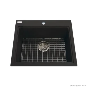 Granite Single Bowl Drop-In Sink with Onyx Finish – Mythos Kindred Model