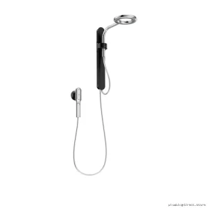 Nebia Luxury Water-Saving Spa Shower Kit in Matte Black/Chrome - Moen Compatible N207C0BLC
